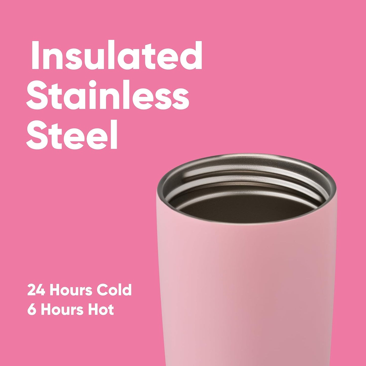 SmoothSip Travel Mug – Pink