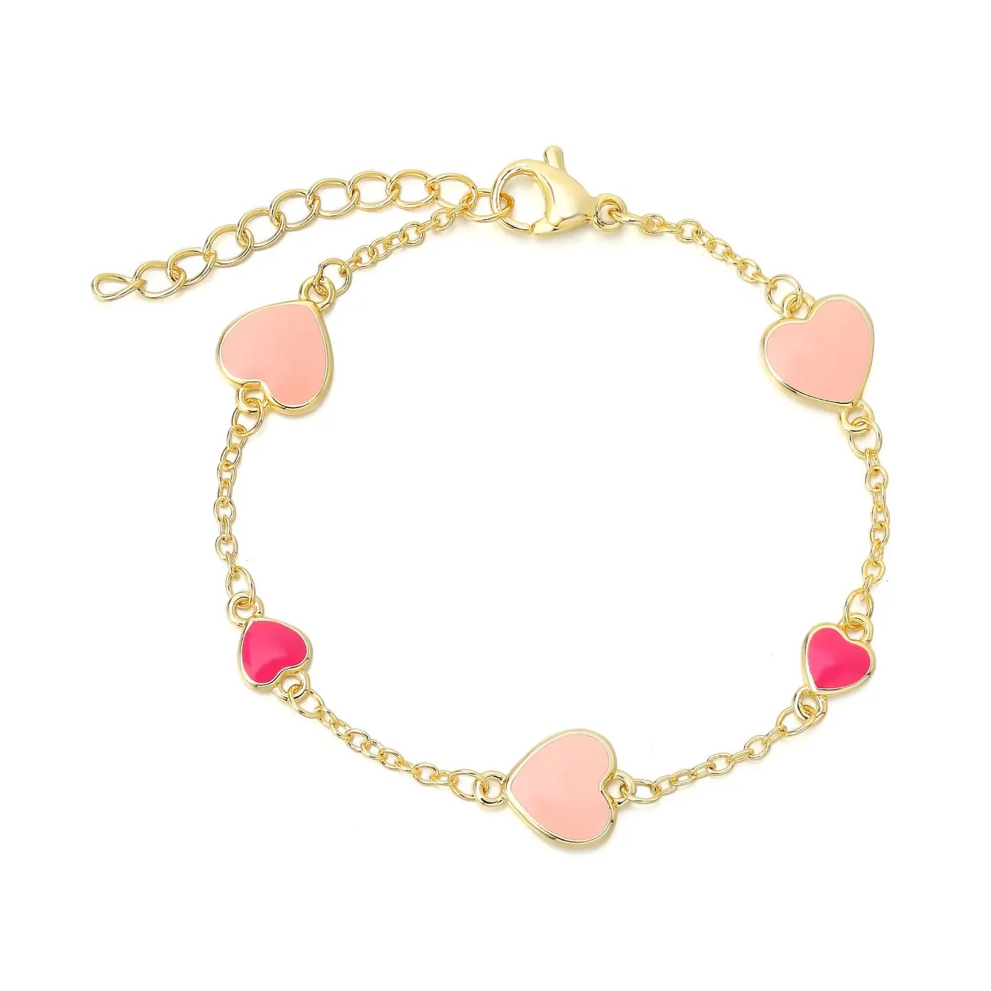 Pink heart bracelet