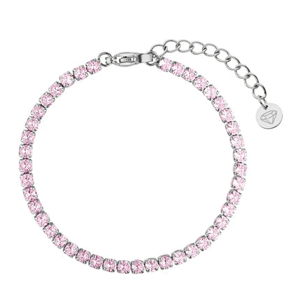 Pink Tennis Bracelet | 18K Gold Plated