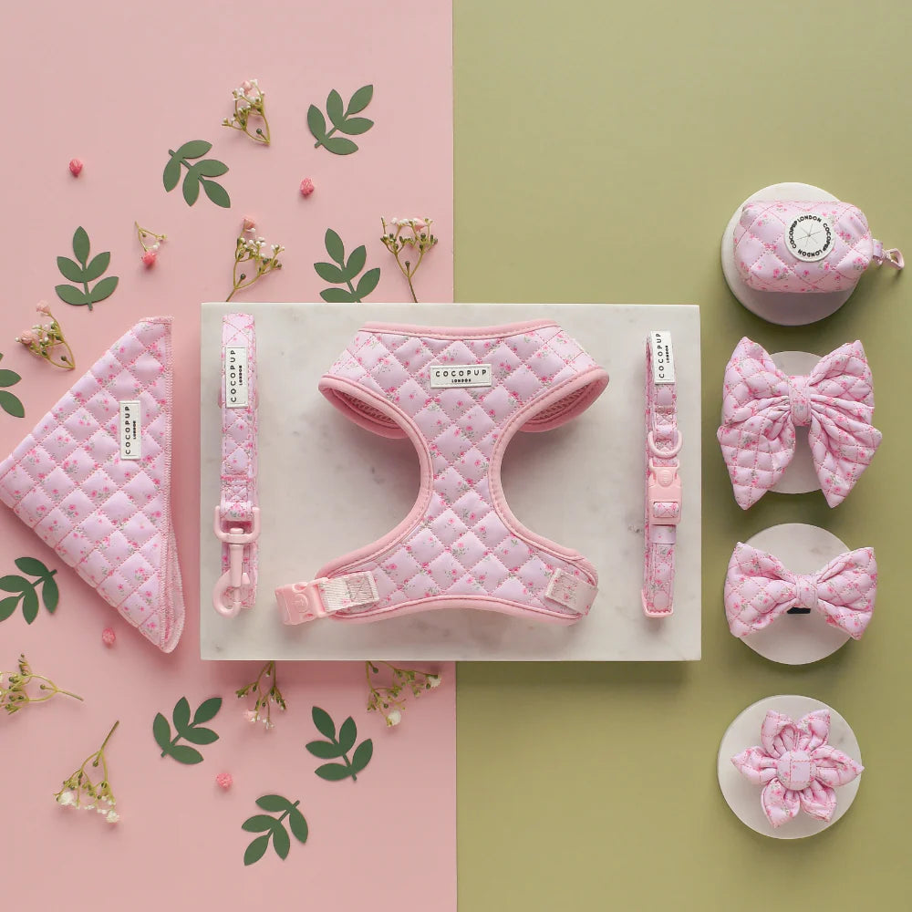 Quilted Ditsy Floral Pink Bandana