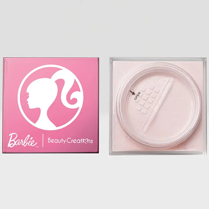BEAUTY CREATIONS Barbie Future Is Bright pink loose setting powder
