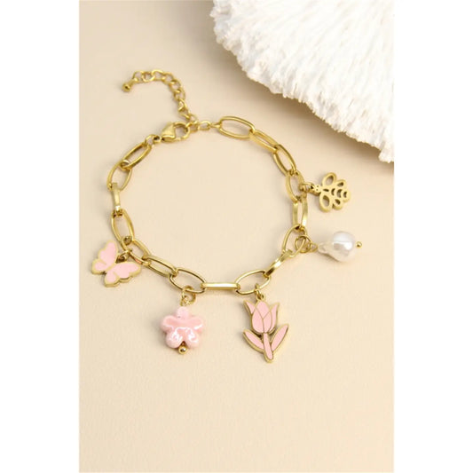 Bracelet "Rose Bonbon" – stainless steel