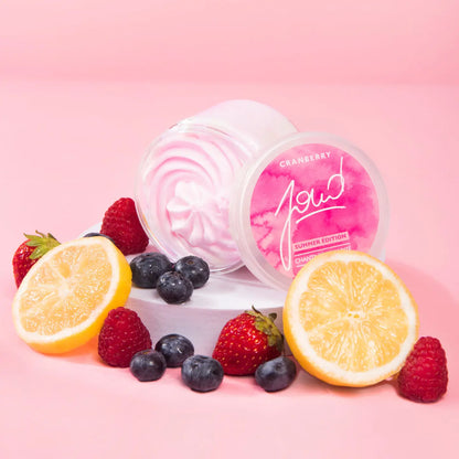 Geschaumte Shea-Butter mit Cranberry