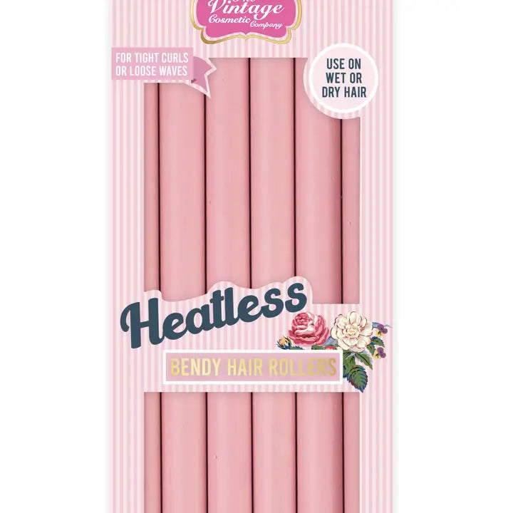 Beauty Pro Flexible Hair Rollers in Pink, 12 Pieces