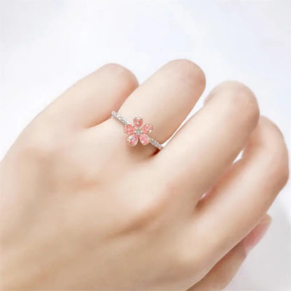 Rosewood ring with cherry blossoms