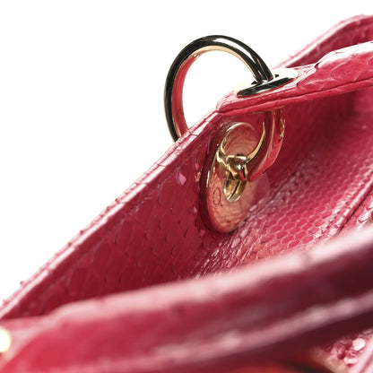 Snakeskin Large Lady Dior Pink