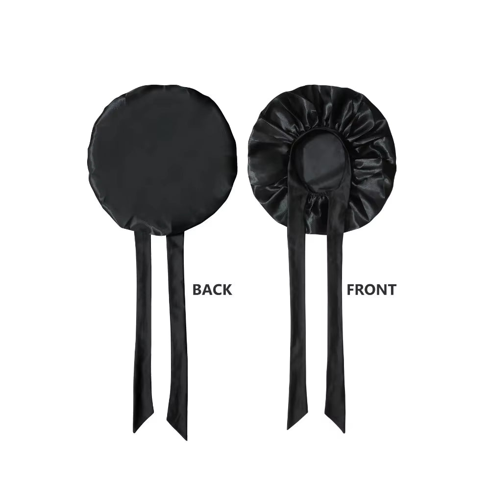 @@@@@Satin Bonnet Silk Bonnet Adjustable Bonne for Sleeping Hair Bonnet with Tie Band Bonnets for Women Men Satin Bonnet