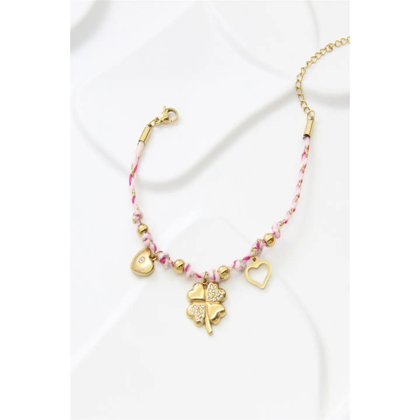 Lucky Bracelet Braided Band & Golden Charms