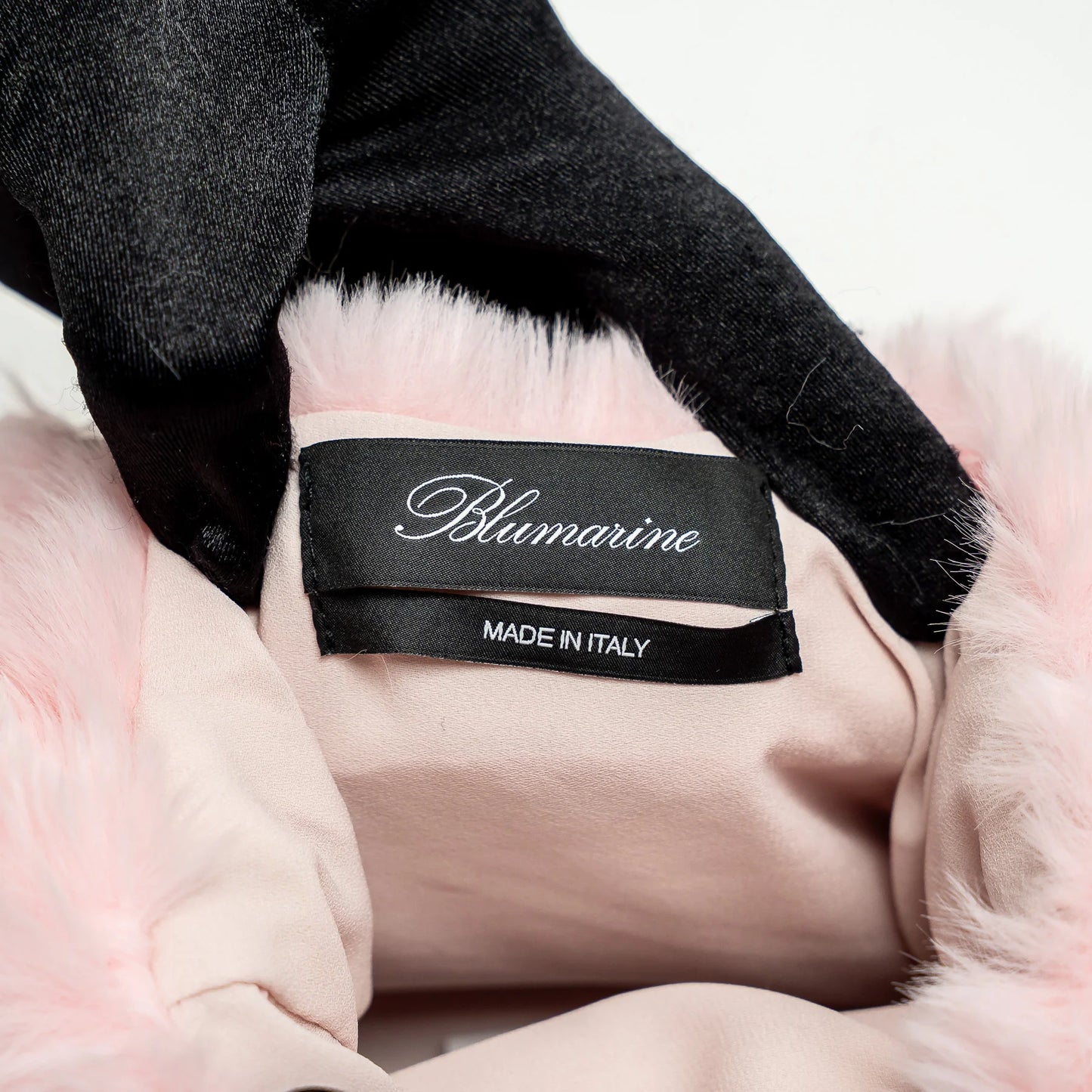 Blumarine Pink Faux Fur Handbag