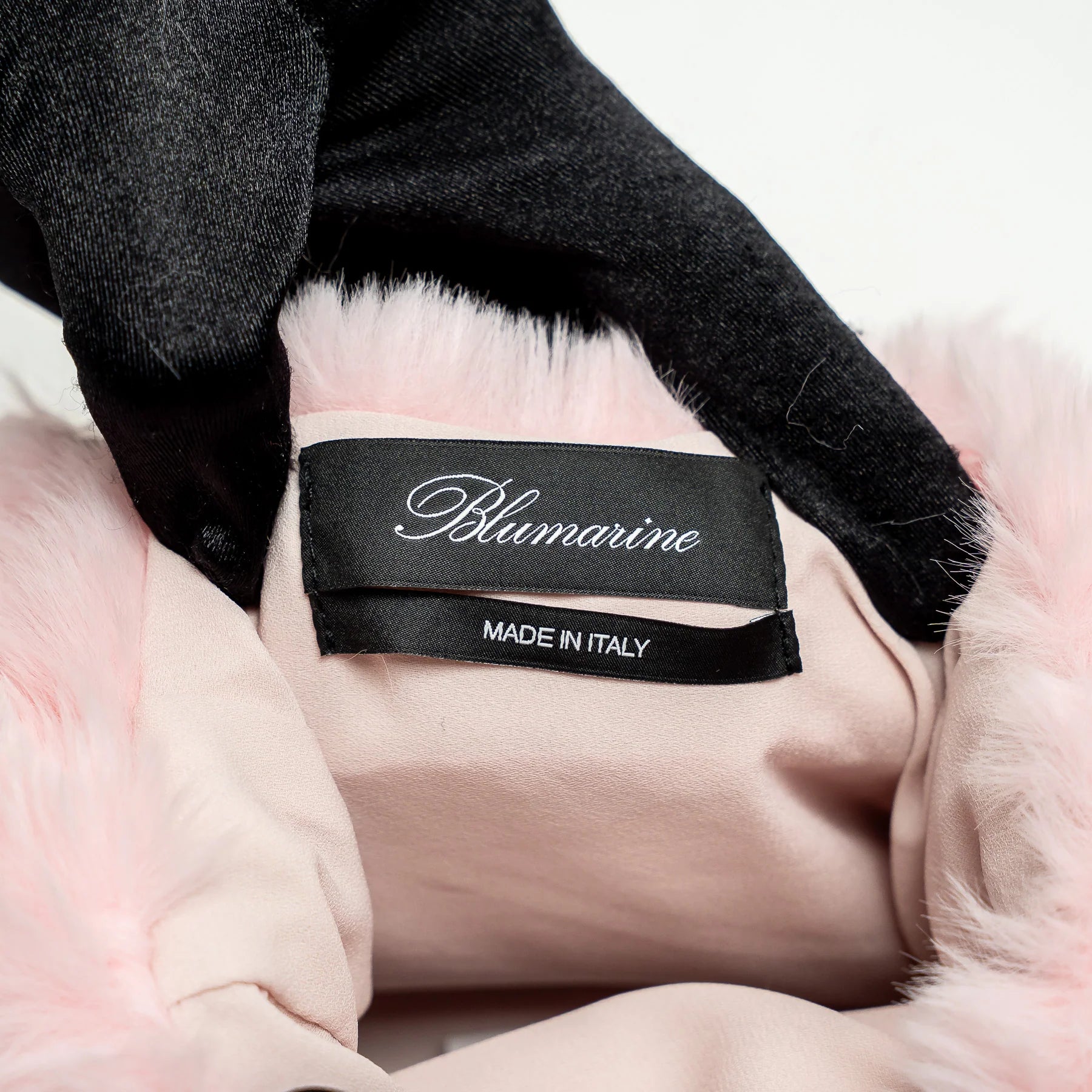 Blumarine Pink Faux Fur Handbag
