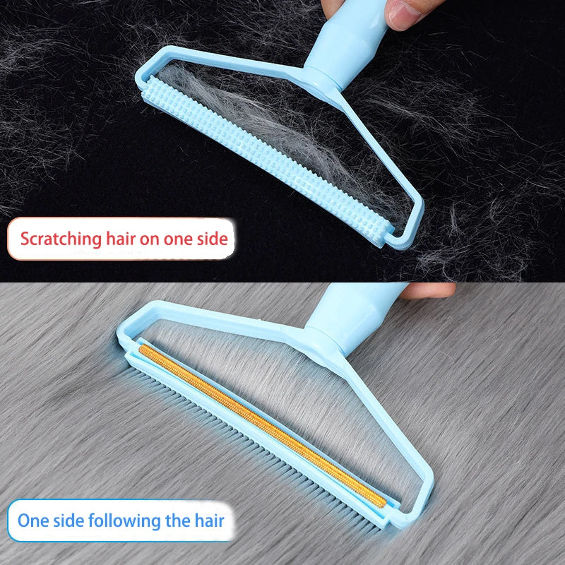 Pet Hair Remover Brush Portable Silicone Double Side Pet Hair Brush Sweater Cleaner Wool Coat Grooming Brush Tool Pet Products