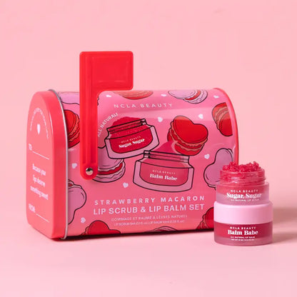Strawberry Macaron Valentine's Day Lip Care Set