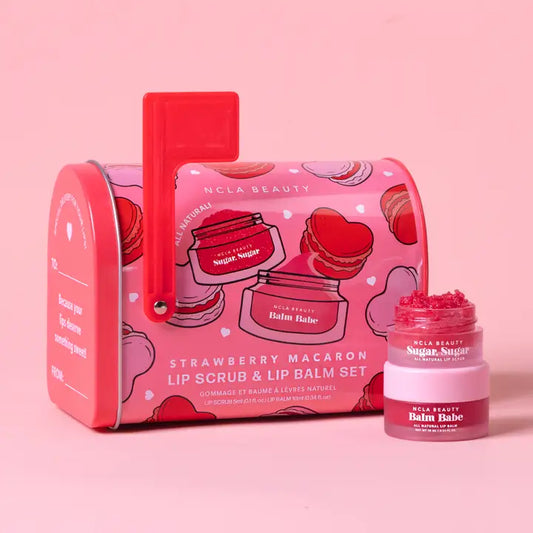 Strawberry Macaron Valentine's Day Lip Care Set