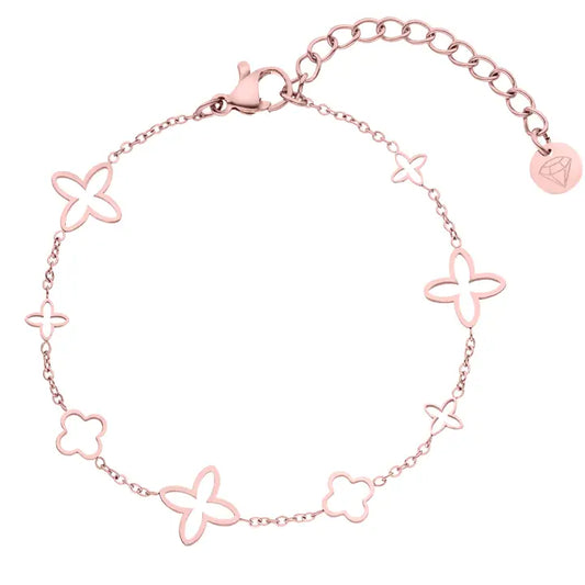 Fancy Clover Bracelet | 18-carat gold-plated