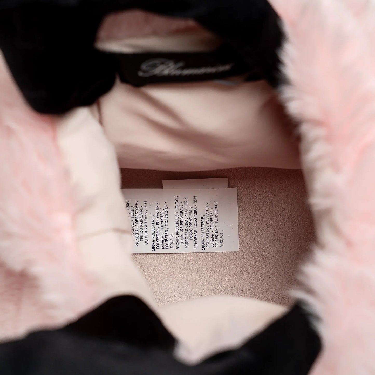 Blumarine Pink Faux Fur Handbag