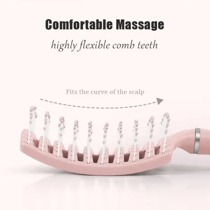 Detangling Hair Brush Hollow Scalp Massage Comb Hairdressing Wide Tooth Hair Comb Wet Curly Massage Brush Barber Styling Tools