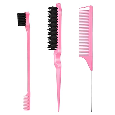 Professional Curly Hair Brush Set – Detangling, Styling & Edge Control