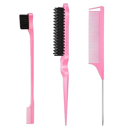 Professional Curly Hair Brush Set – Detangling, Styling & Edge Control