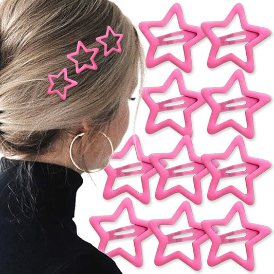 Pink Star Hair Clips Women's Hair Clips Small Stars Hair Clip Hair Clips Pink Star Hair Clip Hair Accessories Girls Hair Accessories Women Hair Clip Hair Accessory Hair Pin