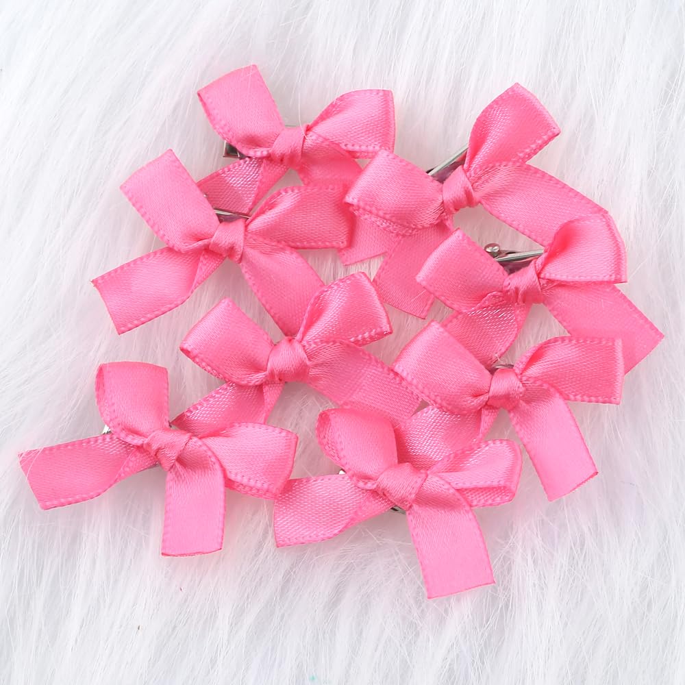 Pack of 8 Pink Bow Hair Clips Women's Hair Clips Small Bow Hair Clips for Women Hair Accessories Pink Hair Clip Hair Clips Bows Hair Clips Women's Hair Clips Girls Hair Accessories