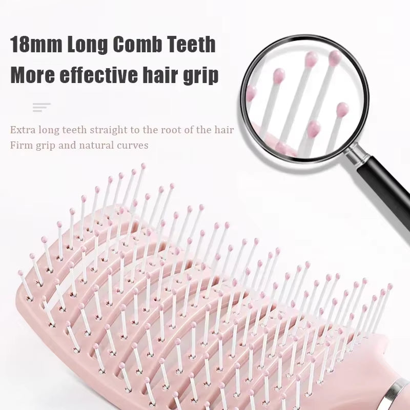 Detangling Hair Brush Hollow Scalp Massage Comb Hairdressing Wide Tooth Hair Comb Wet Curly Massage Brush Barber Styling Tools