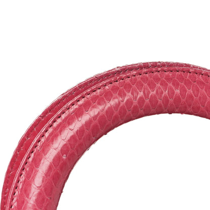 Snakeskin Large Lady Dior Pink