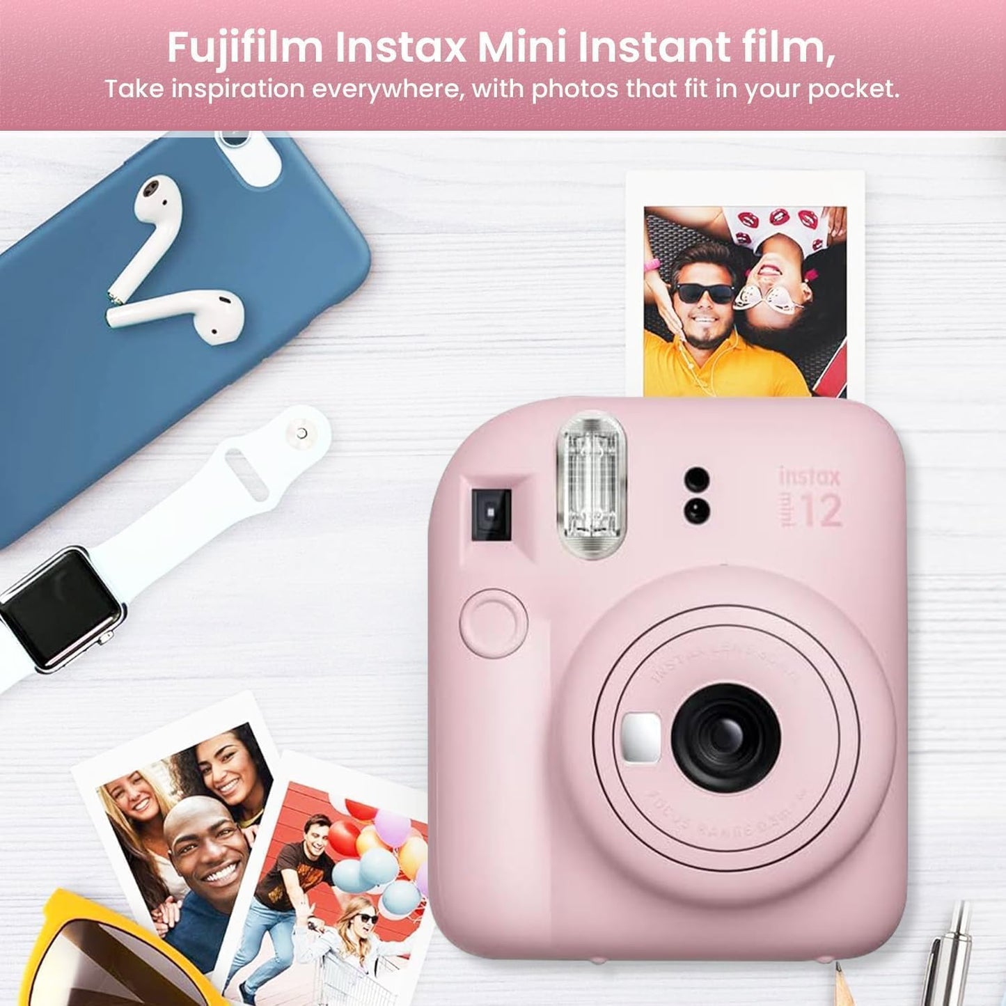 Fujifilm Mini 12 Bundle – Blossom Pink