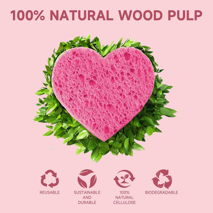 100 Stück komprimierte rosa Gesichtsschwämme