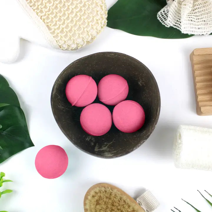 Bath bomb set, 5 x 40 g – cherry blossom scent