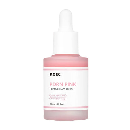 30Ml KOEC Rose PDRN Pink Peptide Glow Facial Serum Dark Spot Care Even Skin Tone Enhance Elasticity Smoothing Firming Adenosine