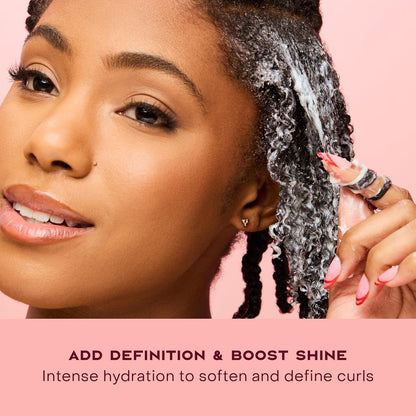 SheaMoisture Curl-Enhancing Smoothie Hair Cream, Coconut and Hibiscus for thick, curly hair, sulfate-free and paraben-free, curl cream, 590 ml