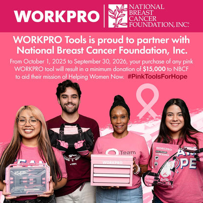 WORKPRO Pink Power Kit – 157PCS