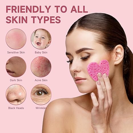 100 Stück komprimierte rosa Gesichtsschwämme