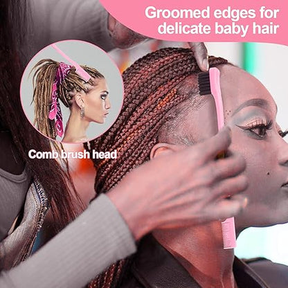 Professional Curly Hair Brush Set – Detangling, Styling & Edge Control