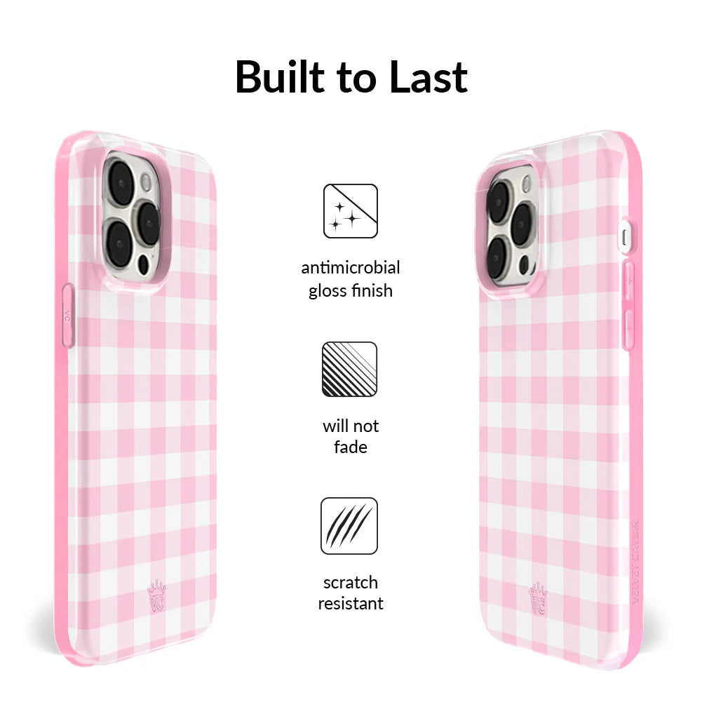 Baby Pink Gingham Iphone Case