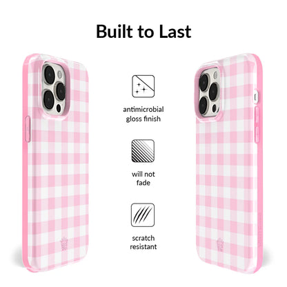 Baby Pink Gingham Iphone Case