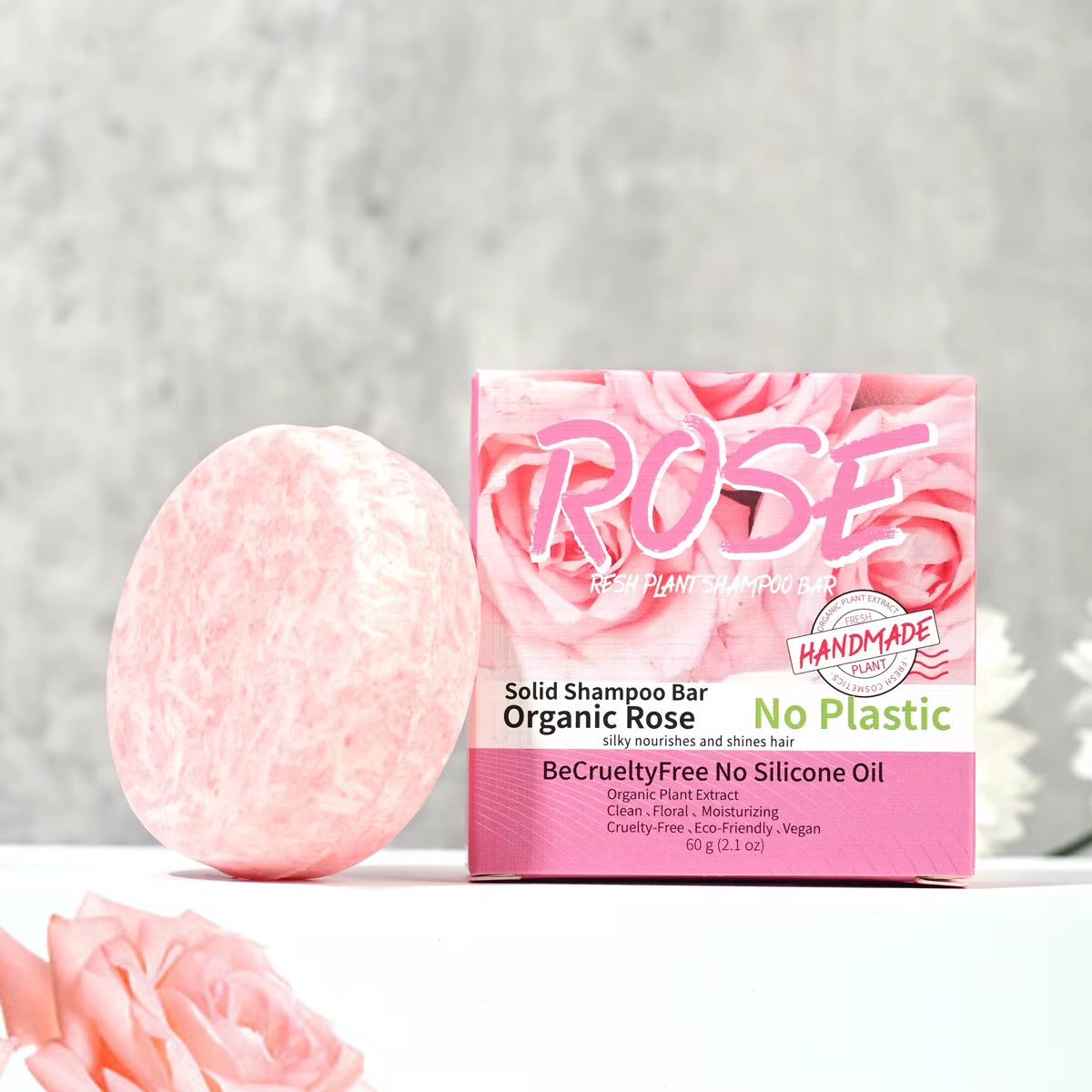 Pink Rose Shampoo Soap, Essential Oil, Handmade Soap, Nourishing, Oil Controlling, Stain Removing, Floral Fragrance Overflowing