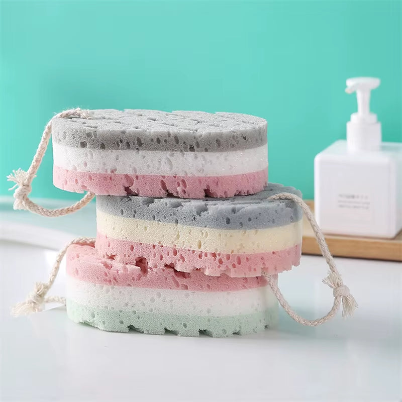 1PC Sponge Bath Ball Shower Rub for Whole Body Exfoliation Massage Brush Scrubber Body Brush Sponge Brush Bathroom Accessories