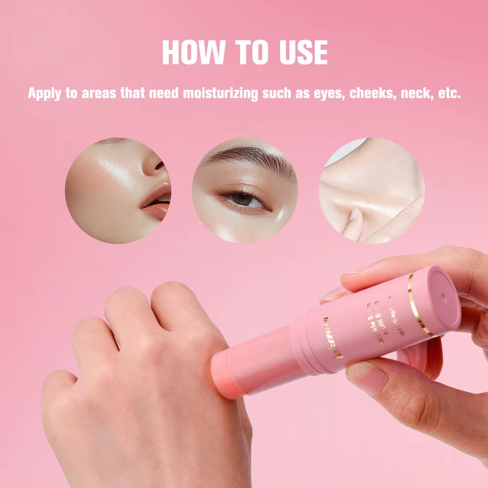 Korean Pink Hydrating Stick Extract Deep Hydrating Facial Skin Multi-Functional Pink Balm Stick Skin Care Makeup Base Products