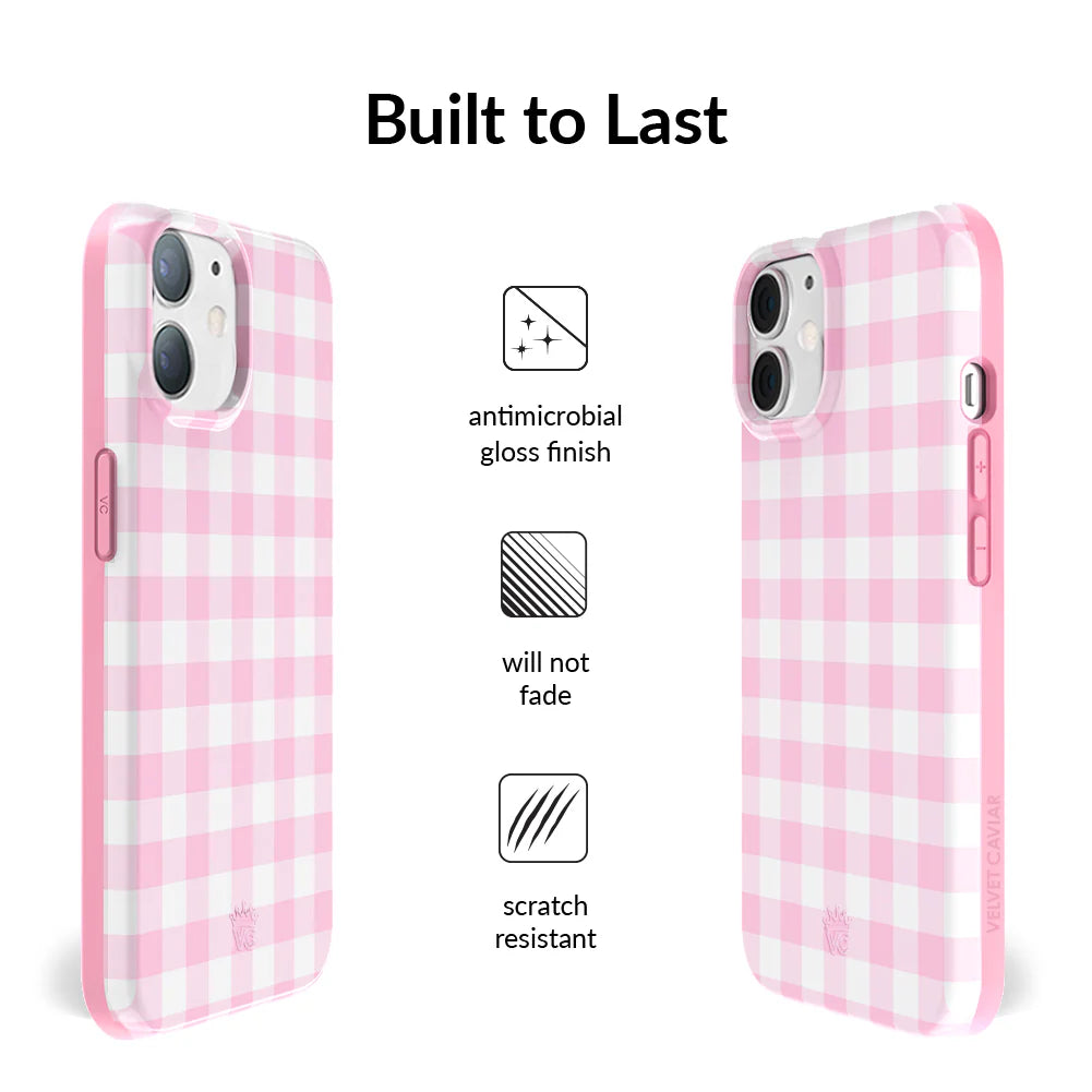 Baby Pink Gingham Iphone Case