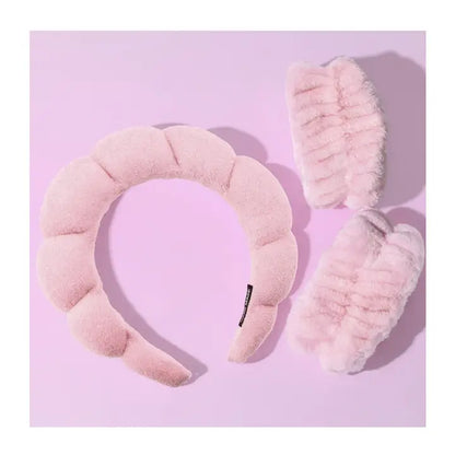 CALA 69135 Spa Set in Pink – Hair Band and Wristbands