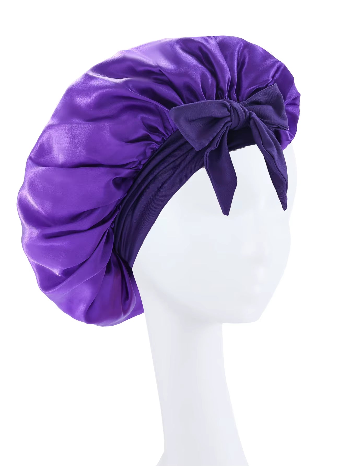 @@@@@Satin Bonnet Silk Bonnet Adjustable Bonne for Sleeping Hair Bonnet with Tie Band Bonnets for Women Men Satin Bonnet