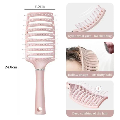 Anti-Hair Loss Air Cushion Massage Hair Brush - Fluffy Hair Styling Tool for All Hair Types Long Thick Thin Curly Natural