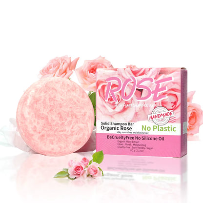 Pink Rose Shampoo Soap, Essential Oil, Handmade Soap, Nourishing, Oil Controlling, Stain Removing, Floral Fragrance Overflowing