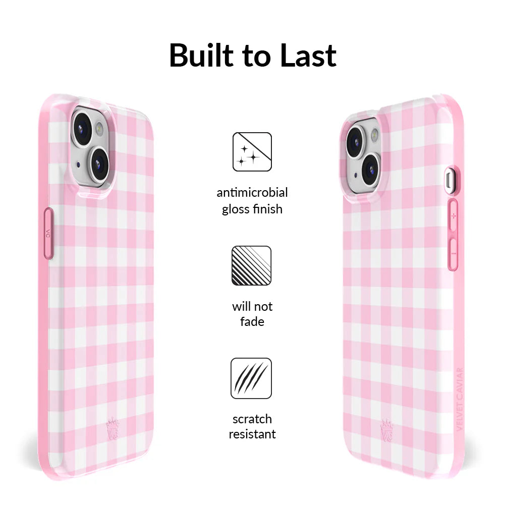 Baby Pink Gingham Iphone Case