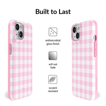 Baby Pink Gingham Iphone Case