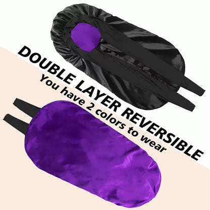 Blush Pink Layers Silk Satin Bonnet Sleeping Cap Shower Edge Wrap Cover Nightcap for Women Long Hair