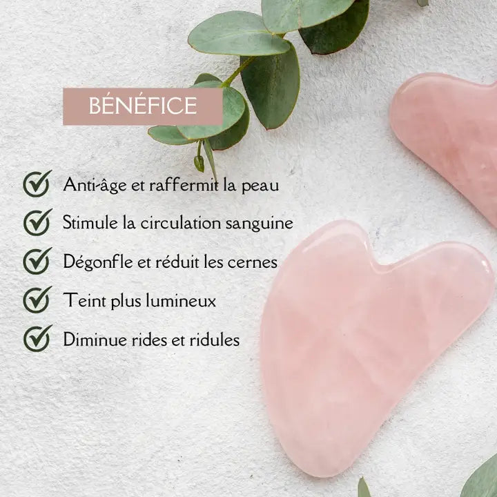 11-pack pink quartz Gua Sha with case + 1 free piece