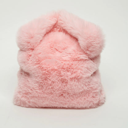 Blumarine Pink Faux Fur Handbag