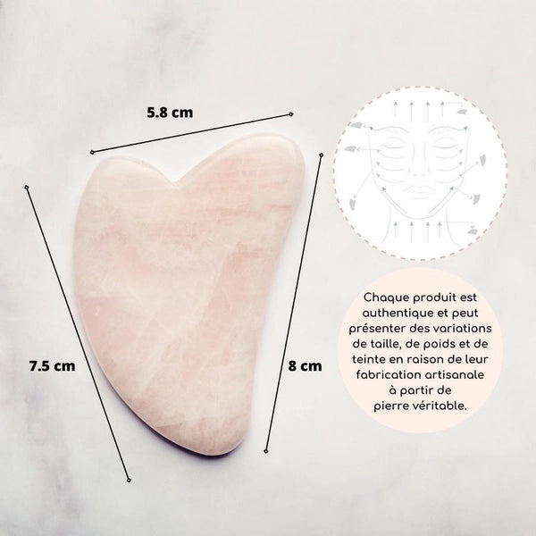 11-pack pink quartz Gua Sha with case + 1 free piece